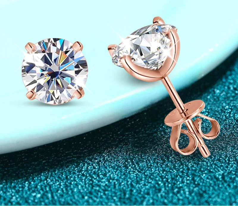 Moissanite Stud Diamond Earrings