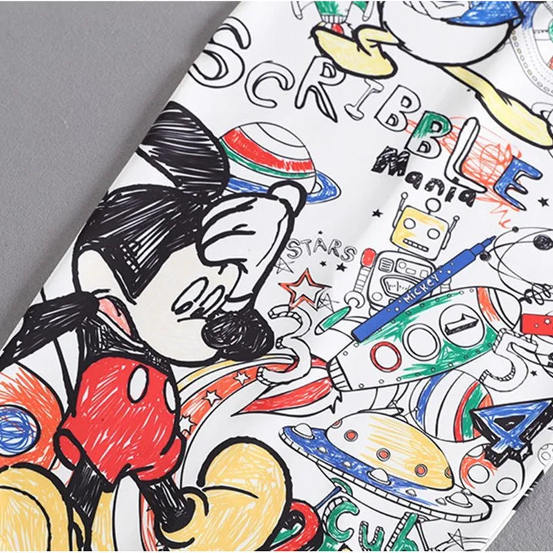 High Waist Cartoon Print Slim Skirts