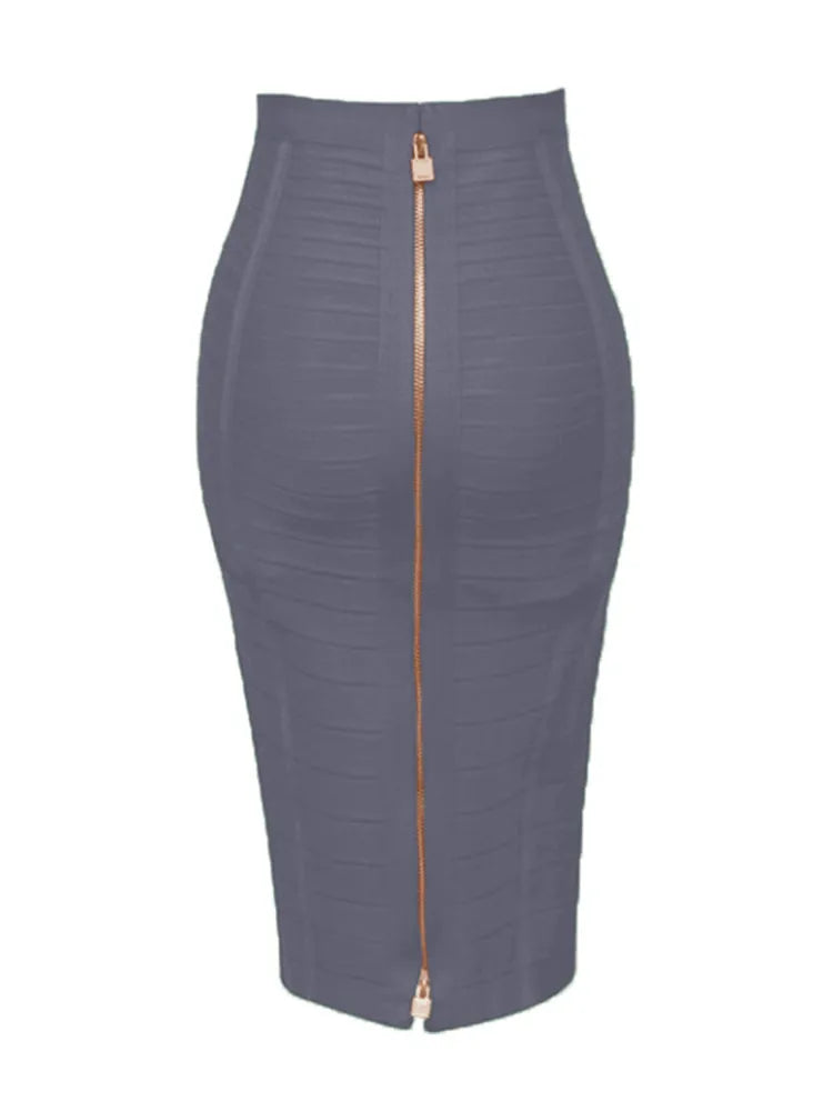 Zipper Elastic Bodycon Skirts