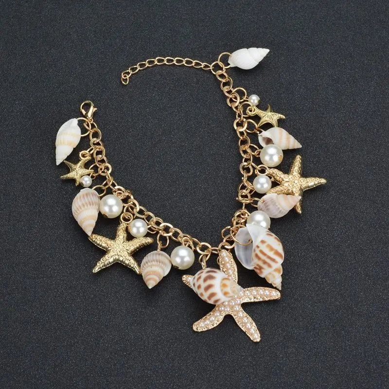 Starfish Shell Charm Bracelets