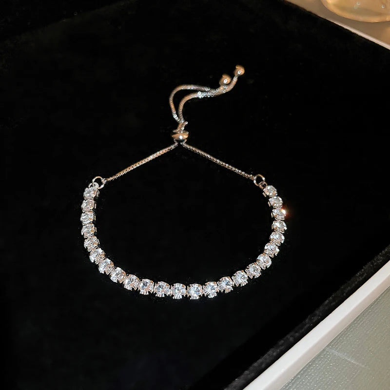Adjustable Square Rhinestone Bracelets