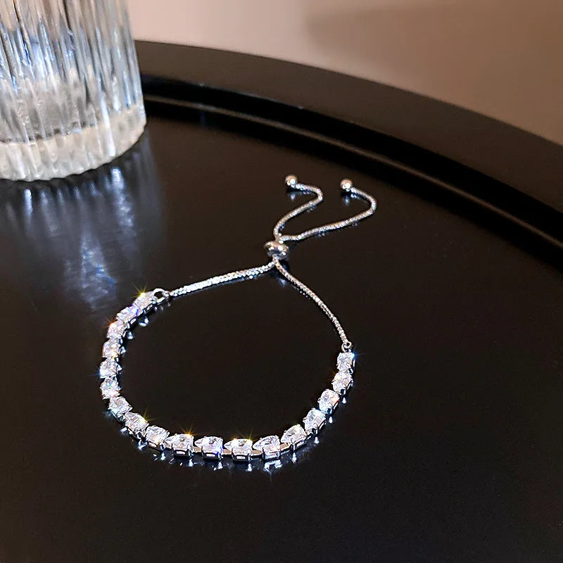 Adjustable Square Rhinestone Bracelets