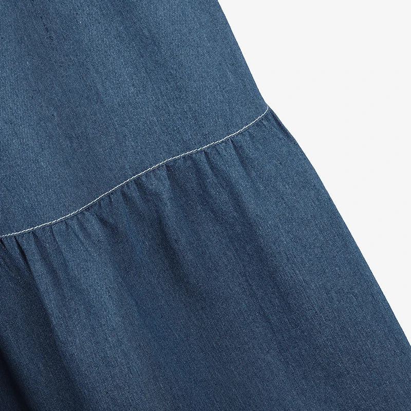 Elastic Waist Denim Skirts
