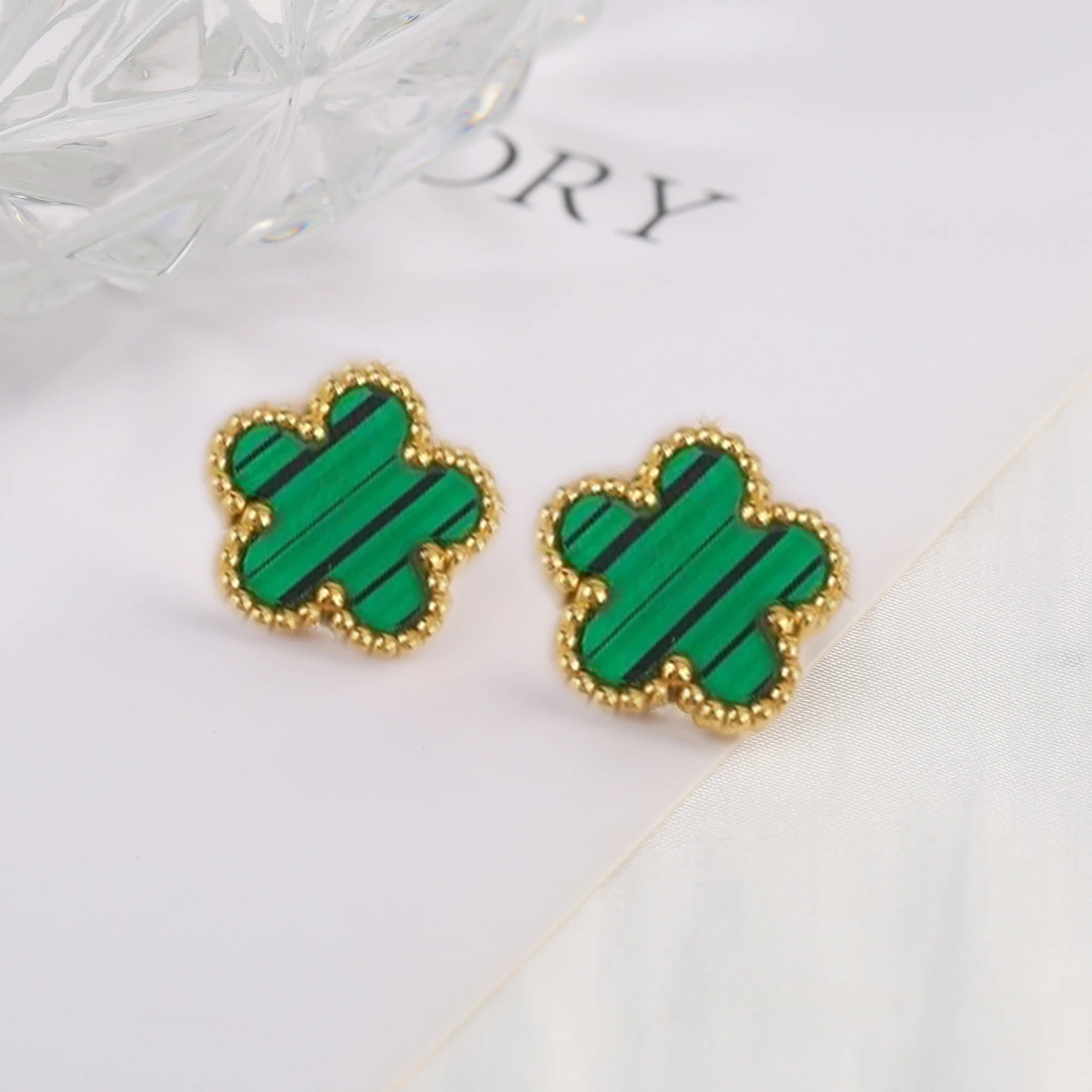 Stainless Steel Laser Five Leaf Flower Adjustable Clover Bracelets