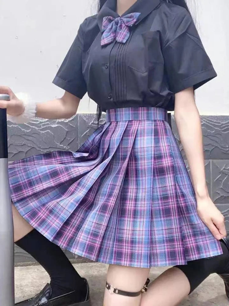Plaid Pleated Skirt