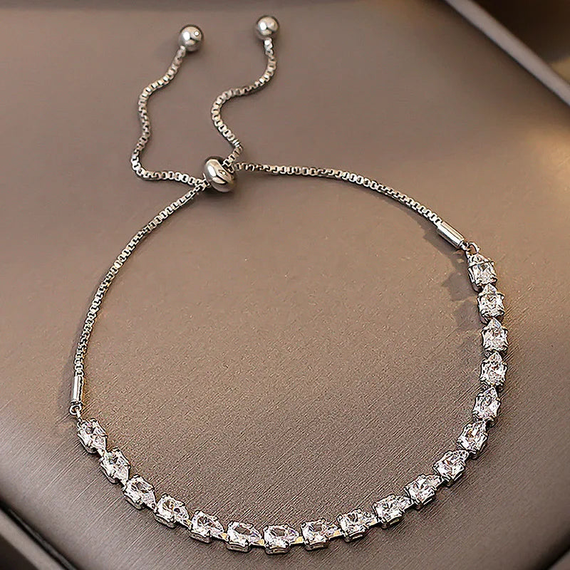 Adjustable Square Rhinestone Bracelets