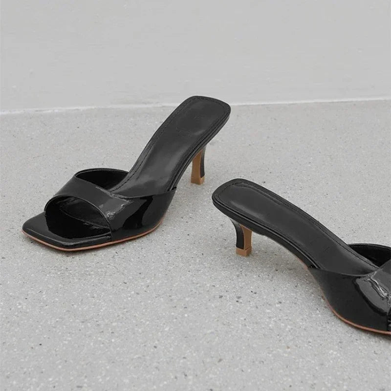 Square Toe Thin Heels