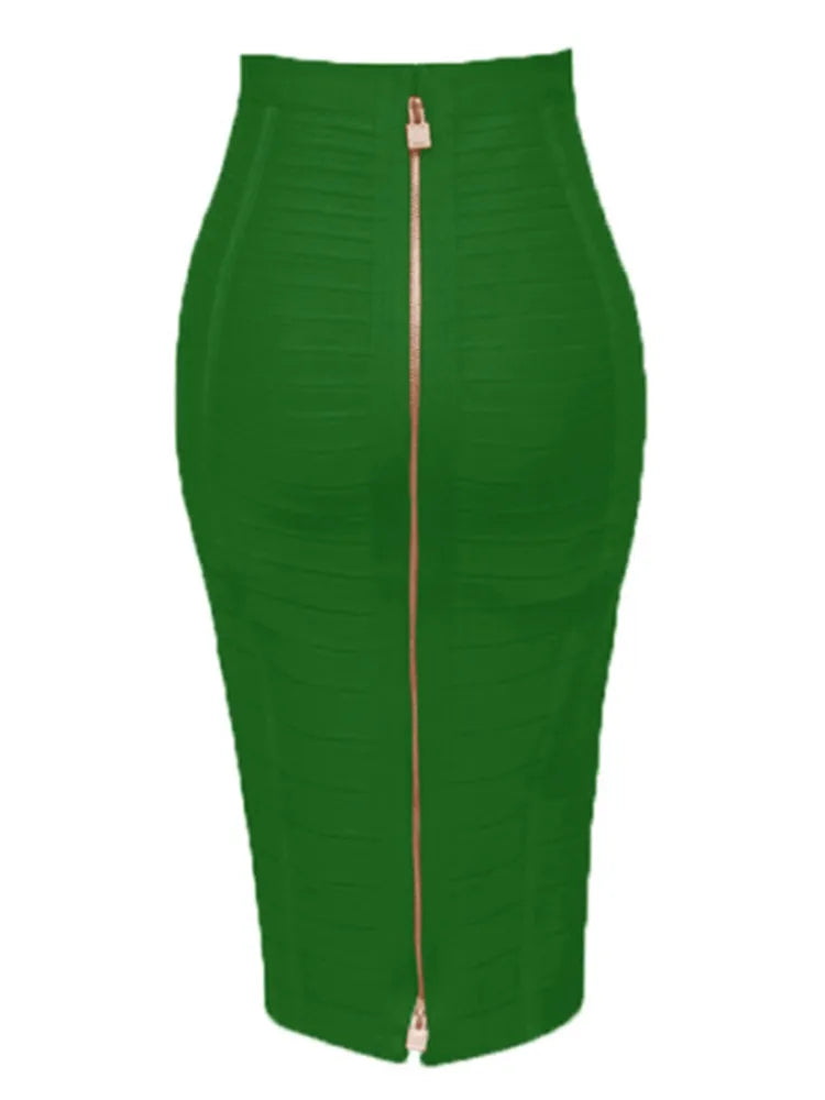 Zipper Elastic Bodycon Skirts