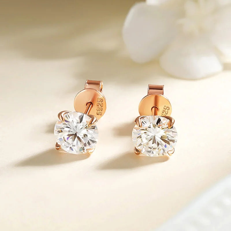 Moissanite Stud Diamond Earrings