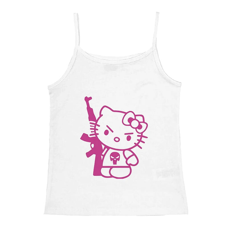 Hello Kitty Print Crop To