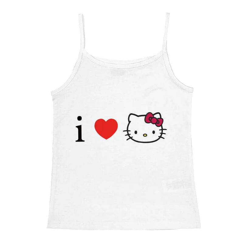 Hello Kitty Print Crop To