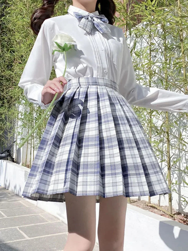 Plaid Pleated Skirt