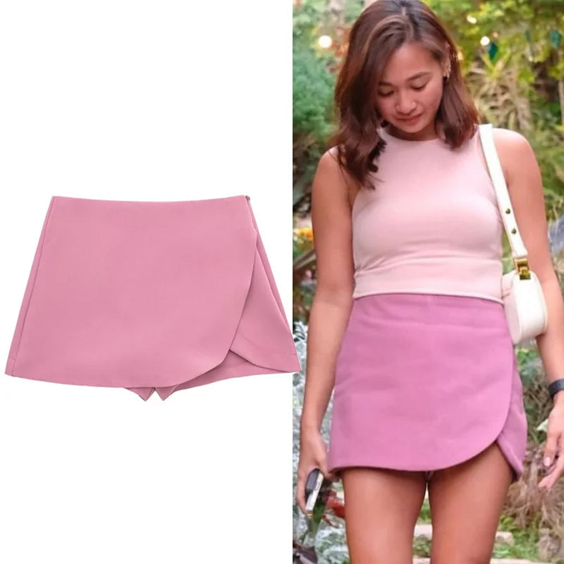 High Waist Skirt Shorts