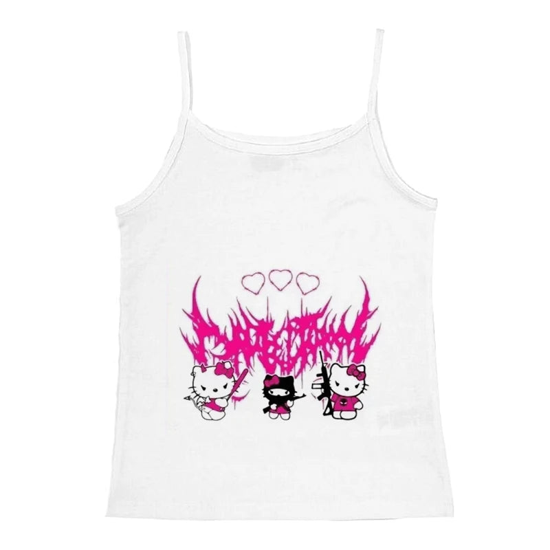Hello Kitty Print Crop To