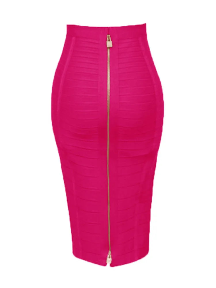Zipper Elastic Bodycon Skirts