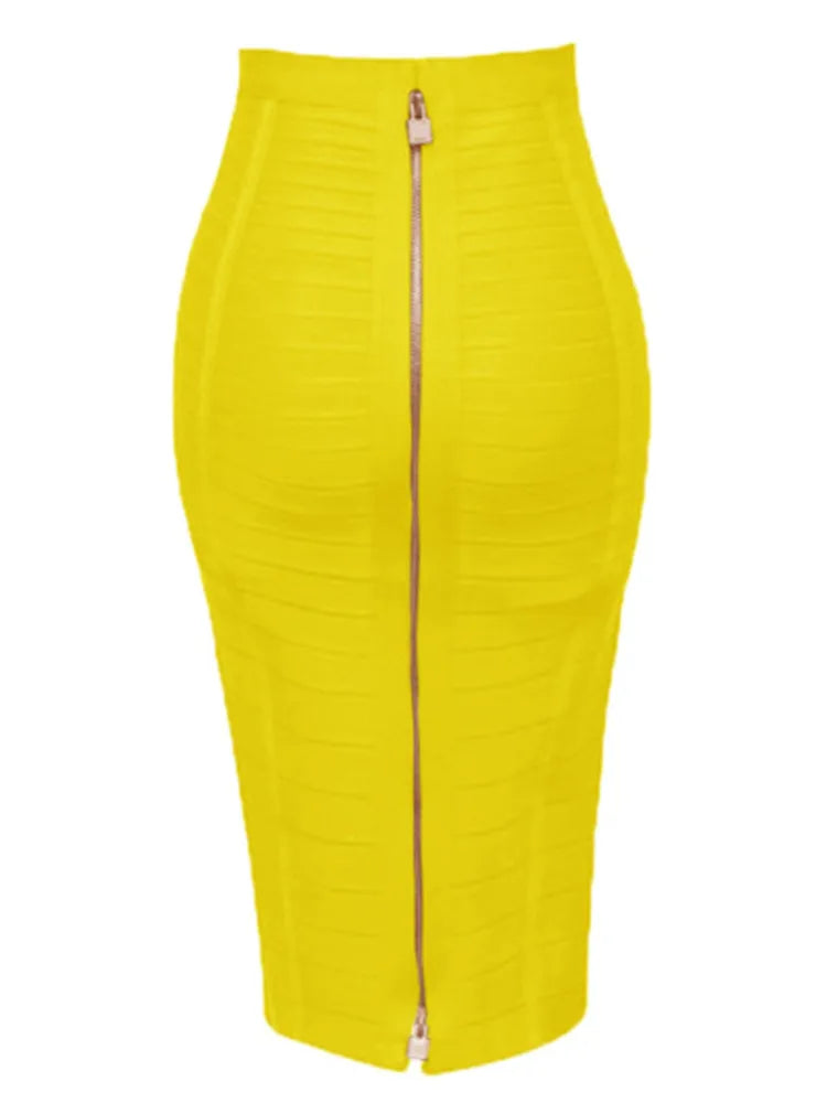 Zipper Elastic Bodycon Skirts