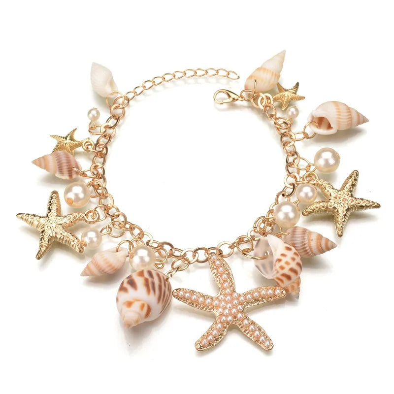 Starfish Shell Charm Bracelets