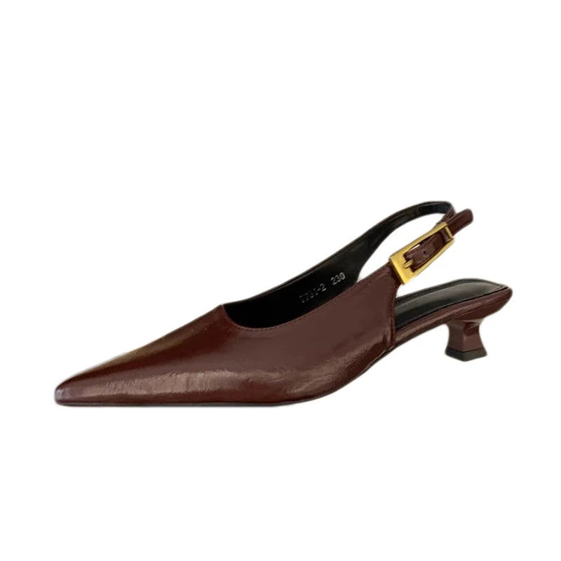 Pointed Toe Women Sing-back Low Heels