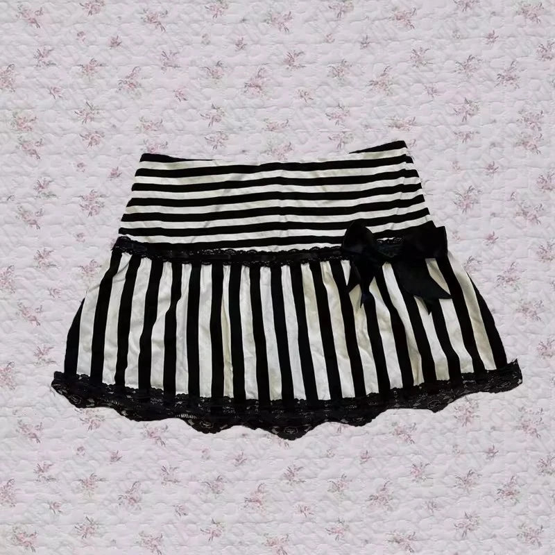 Stripes Mini Skirts