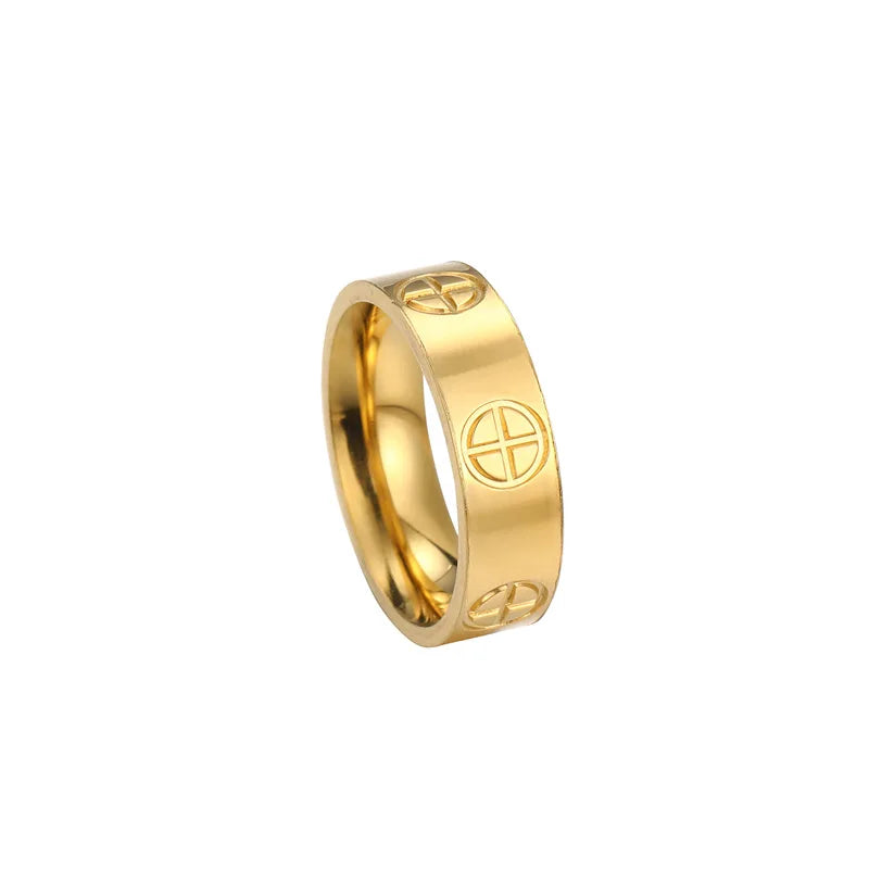 Classic Cross Stainless Steel Rings For Women Men