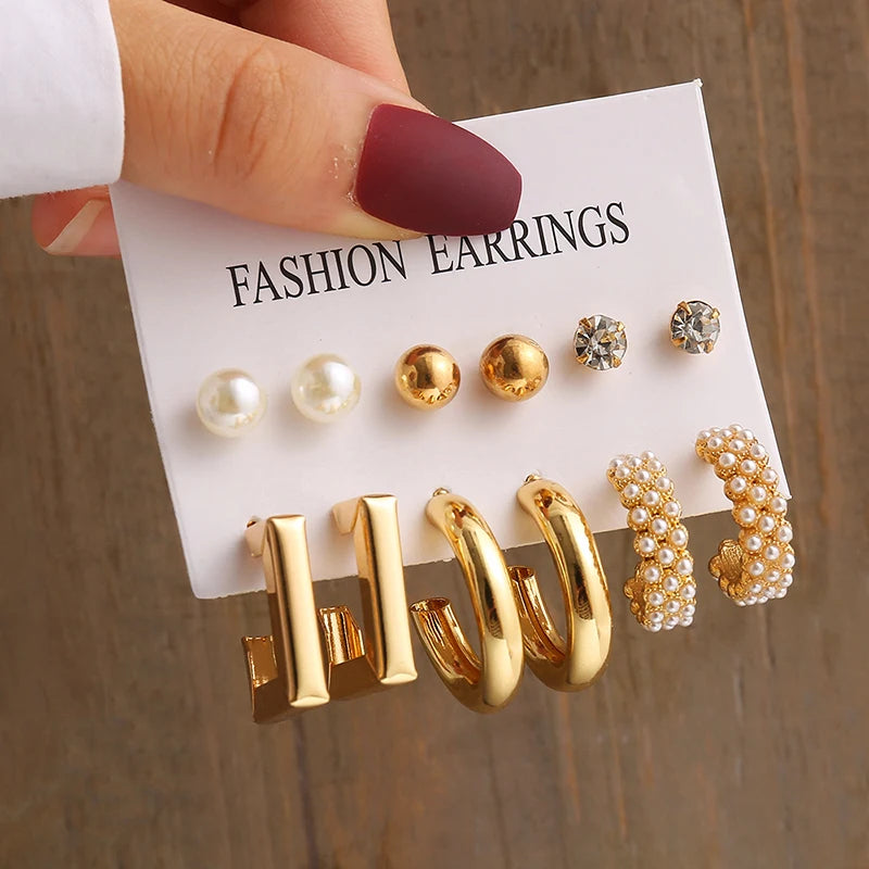 Pearl Earrings Set