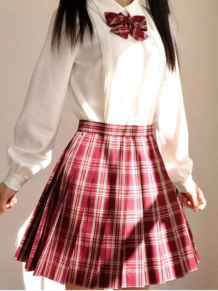 Plaid Pleated Skirt