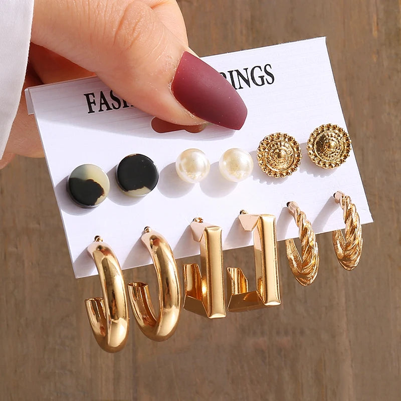 Pearl Earrings Set