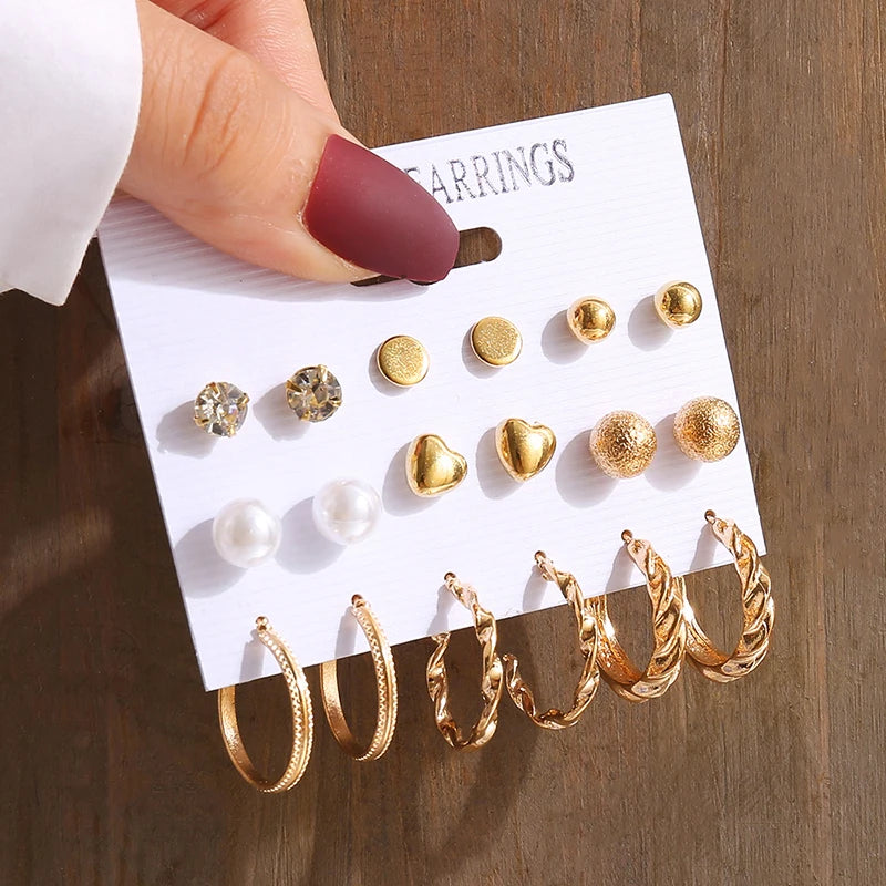 Pearl Earrings Set