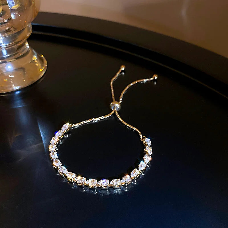 Adjustable Square Rhinestone Bracelets