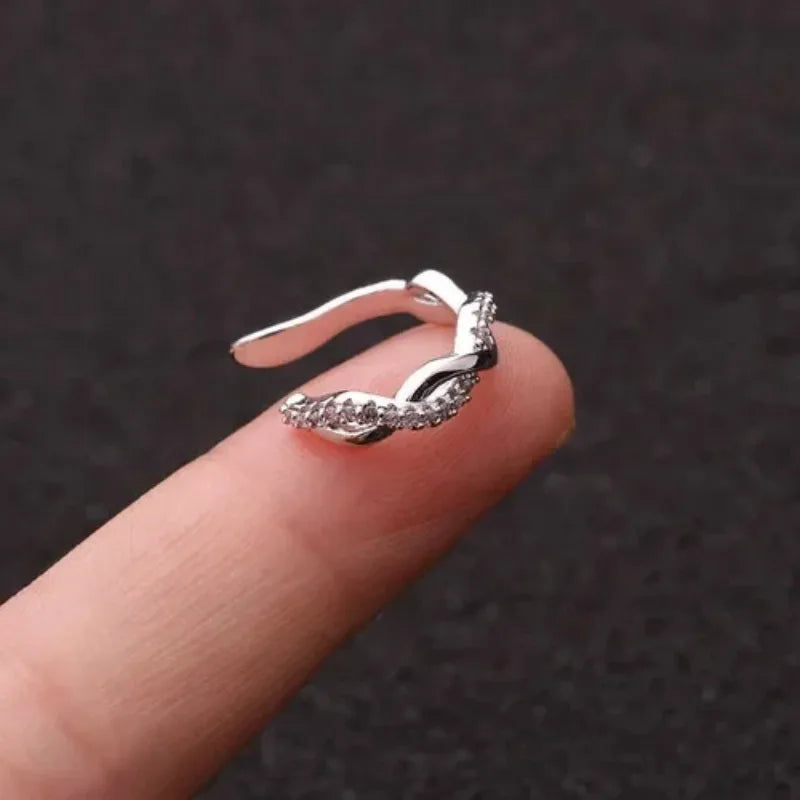 Metal Leaf Earcuff Clips On Earrings