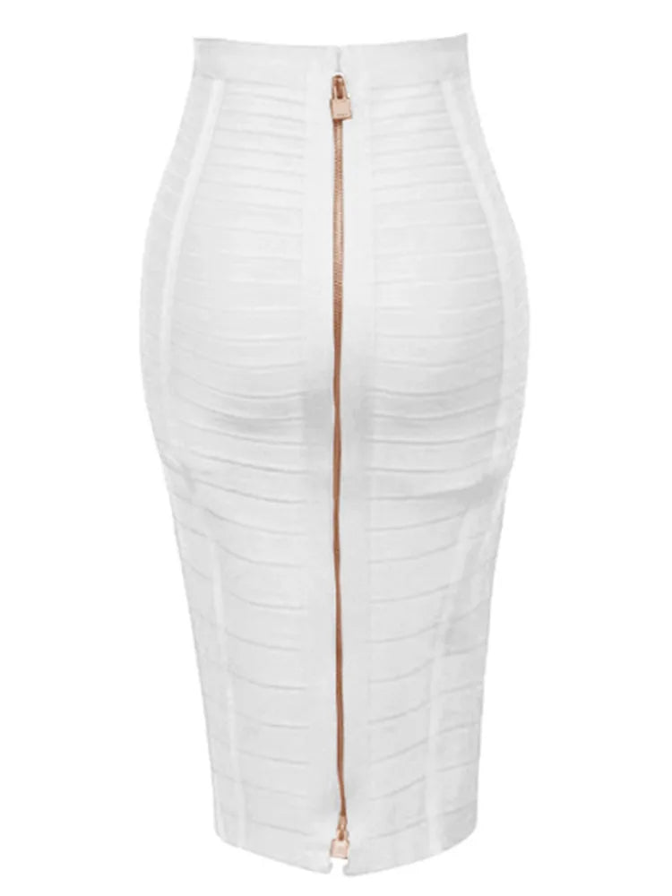 Zipper Elastic Bodycon Skirts