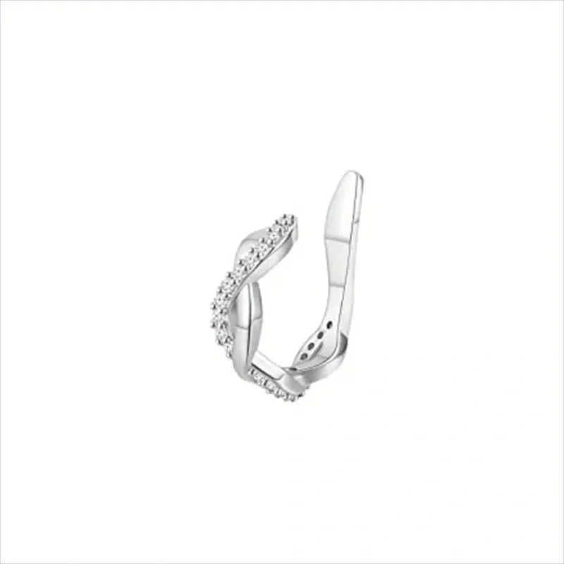 Metal Leaf Earcuff Clips On Earrings