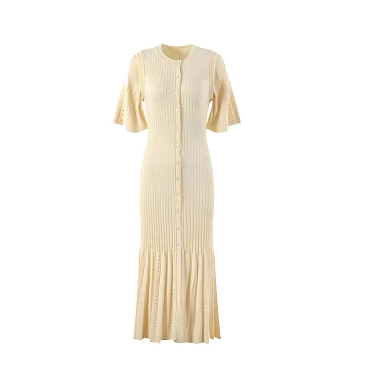 Hollow Slimming Fish Tail Knit Dress