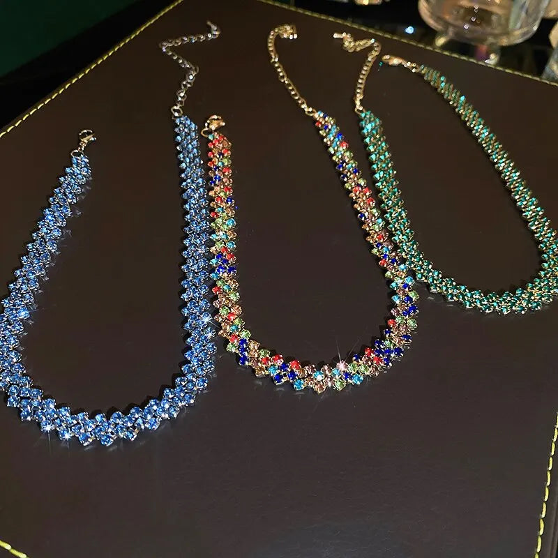 Rhinestone Choker Crystal Necklaces