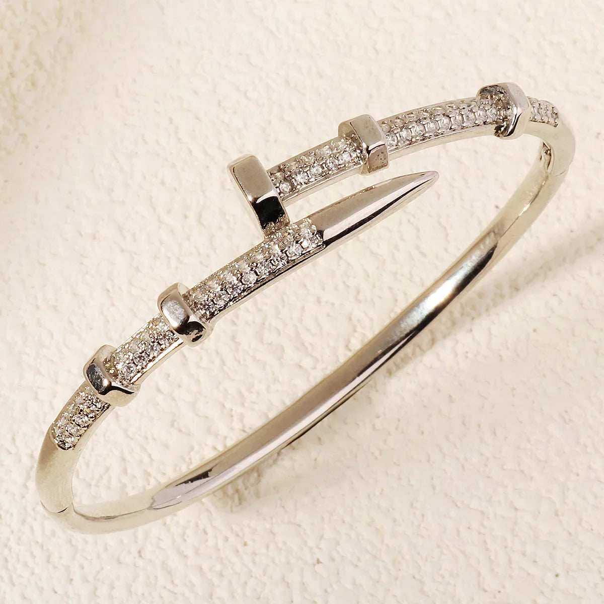Nail Zircon Screw Bracelets