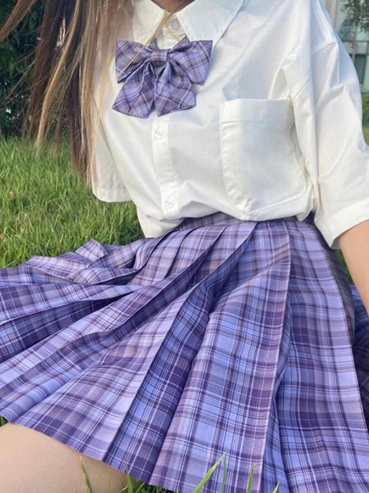 Plaid Pleated Skirt
