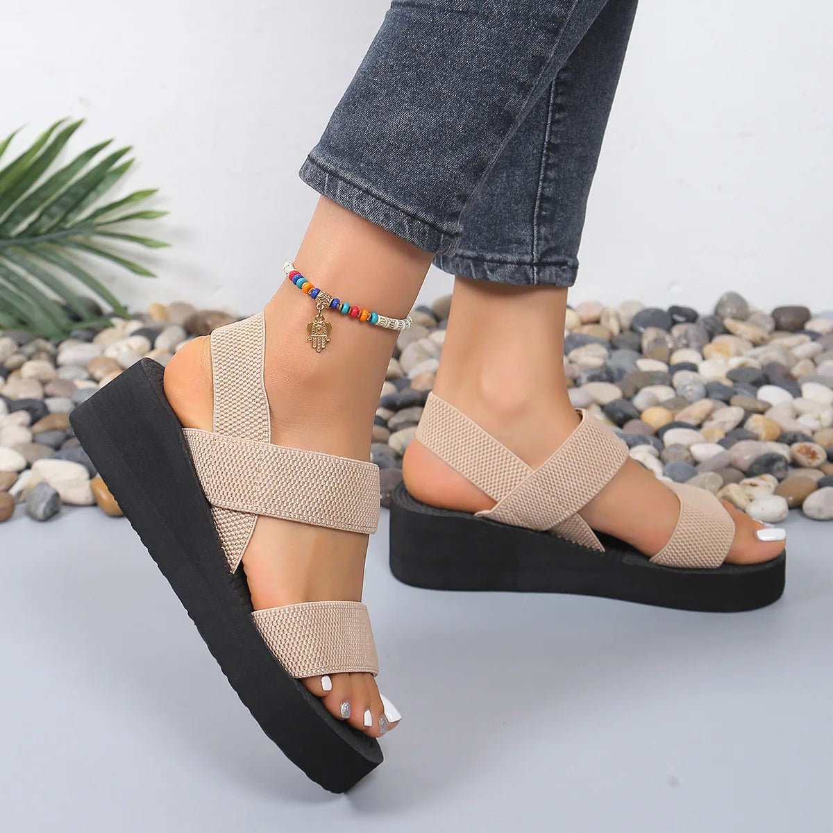 Slingback Wedge Sandals