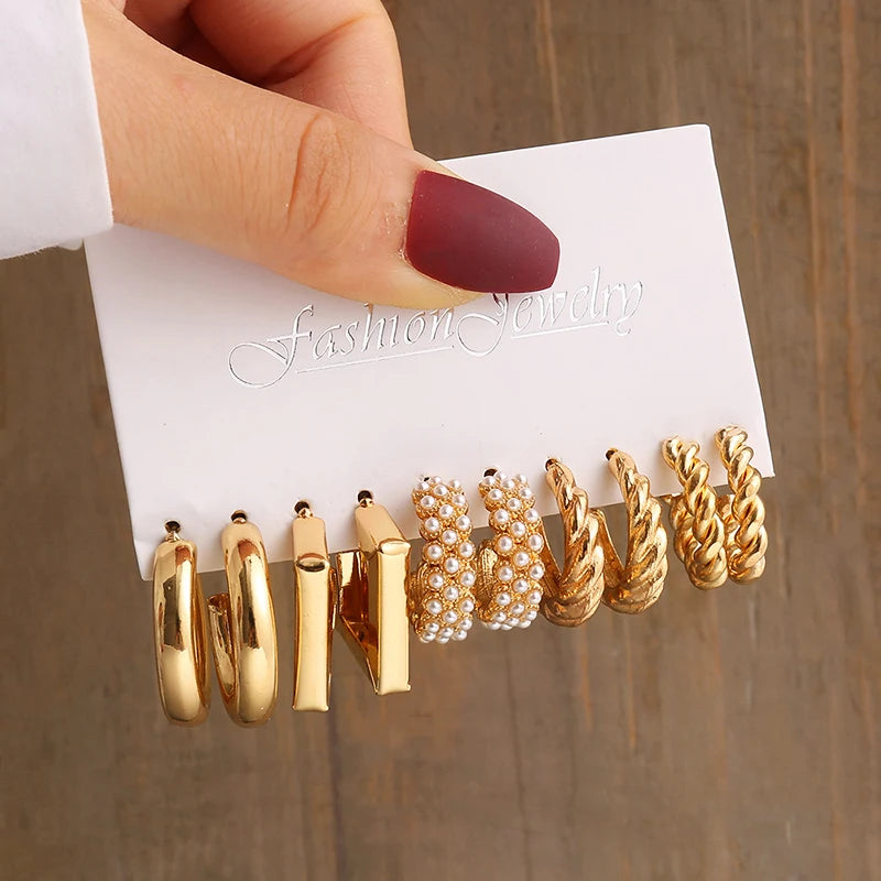 Pearl Earrings Set