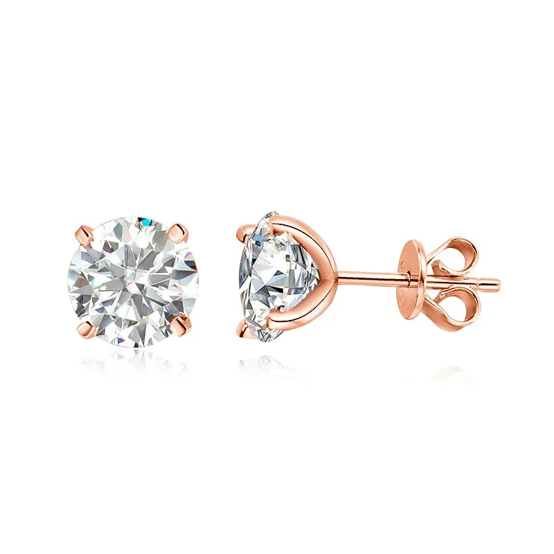 Moissanite Stud Diamond Earrings