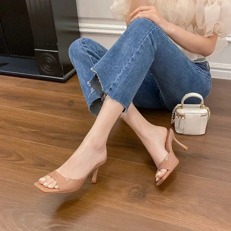 Square Toe Thin Heels