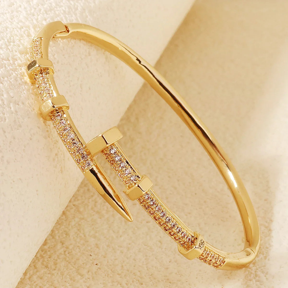 Nail Zircon Screw Bracelets