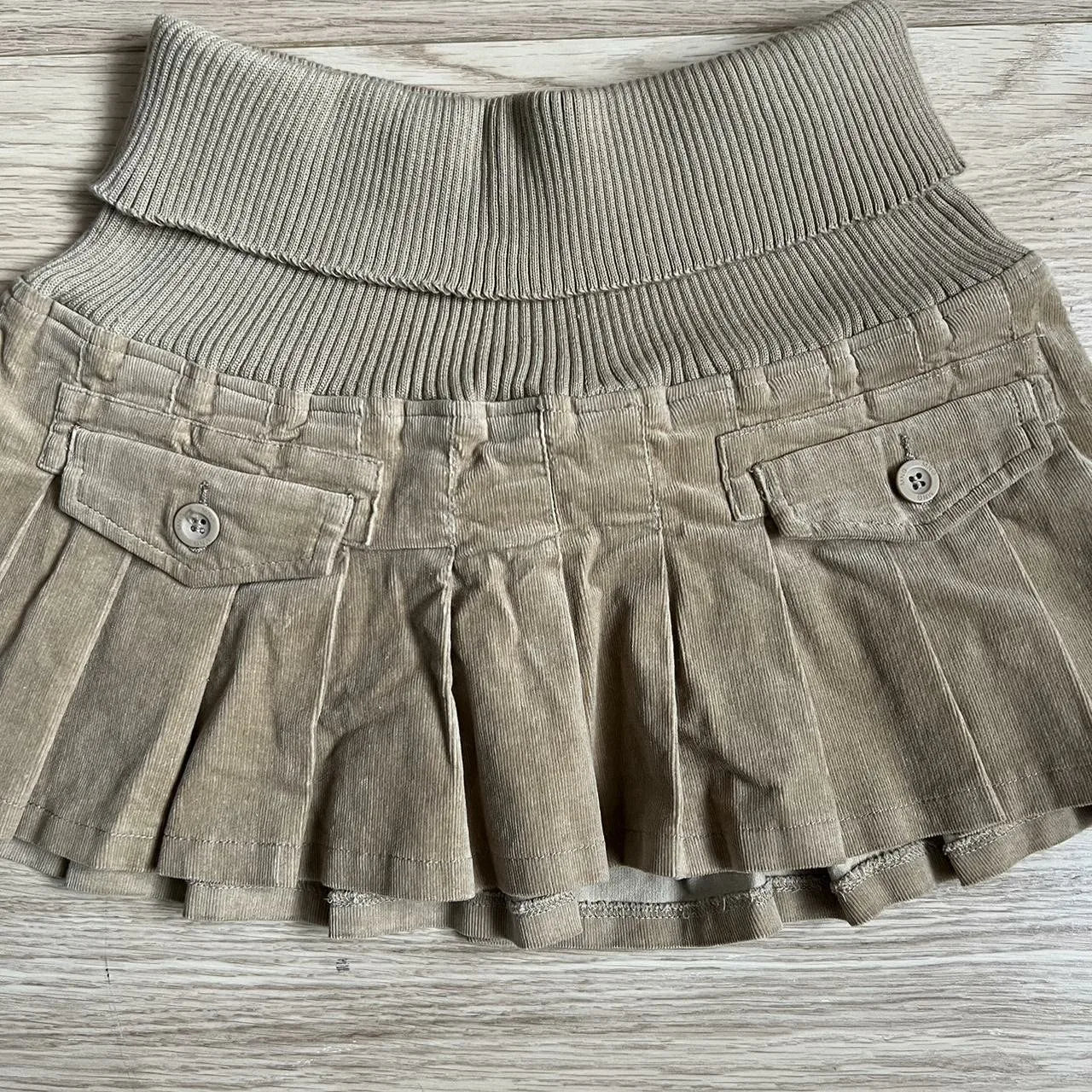 Ribbed Stretchy Waistband Mini Skirts