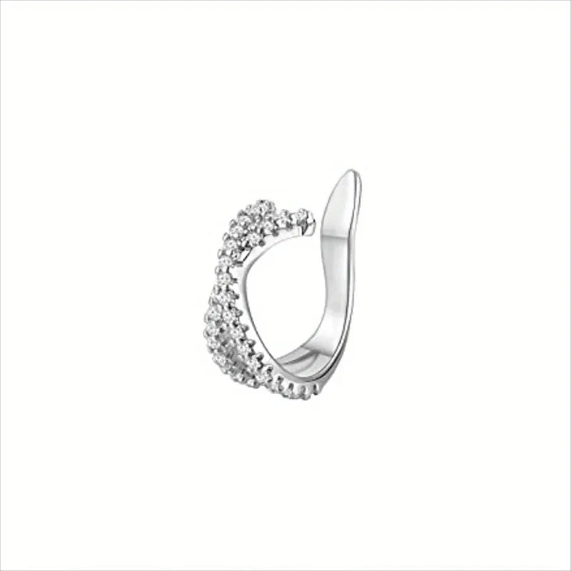 Metal Leaf Earcuff Clips On Earrings