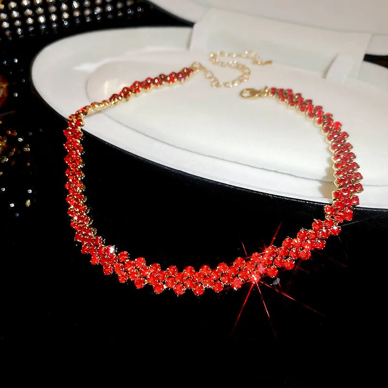 Rhinestone Choker Crystal Necklaces