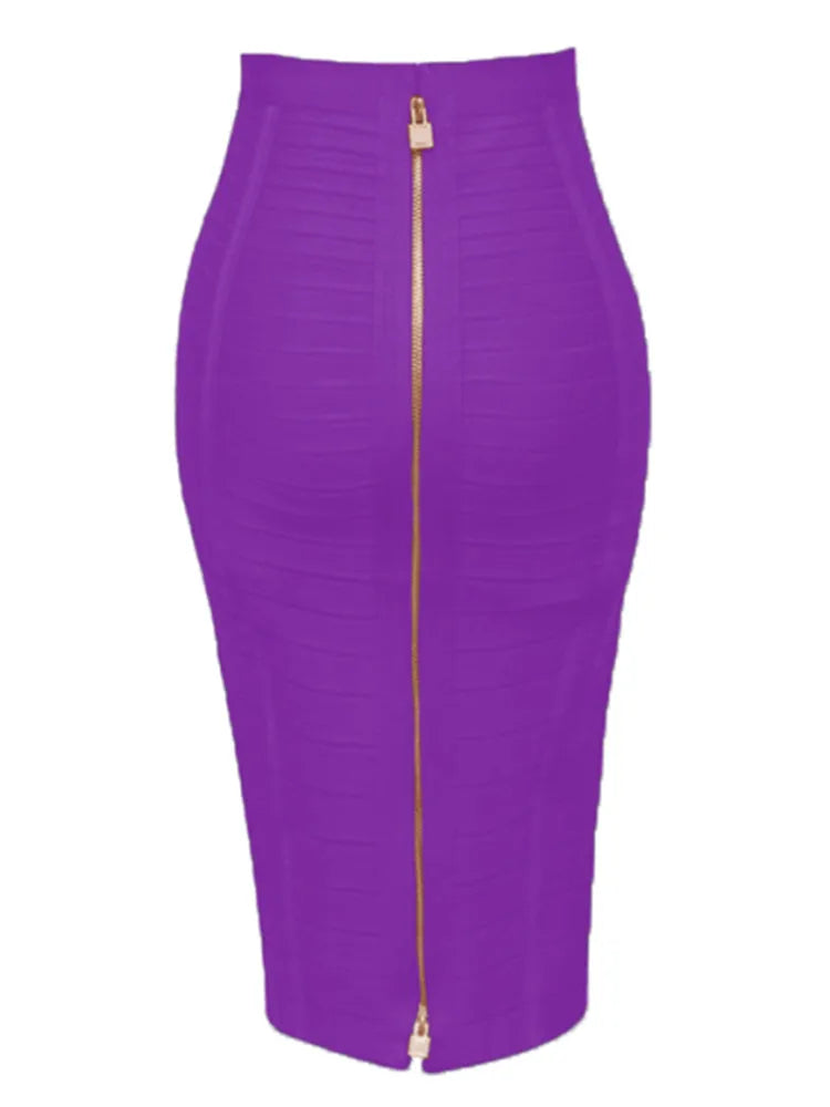 Zipper Elastic Bodycon Skirts
