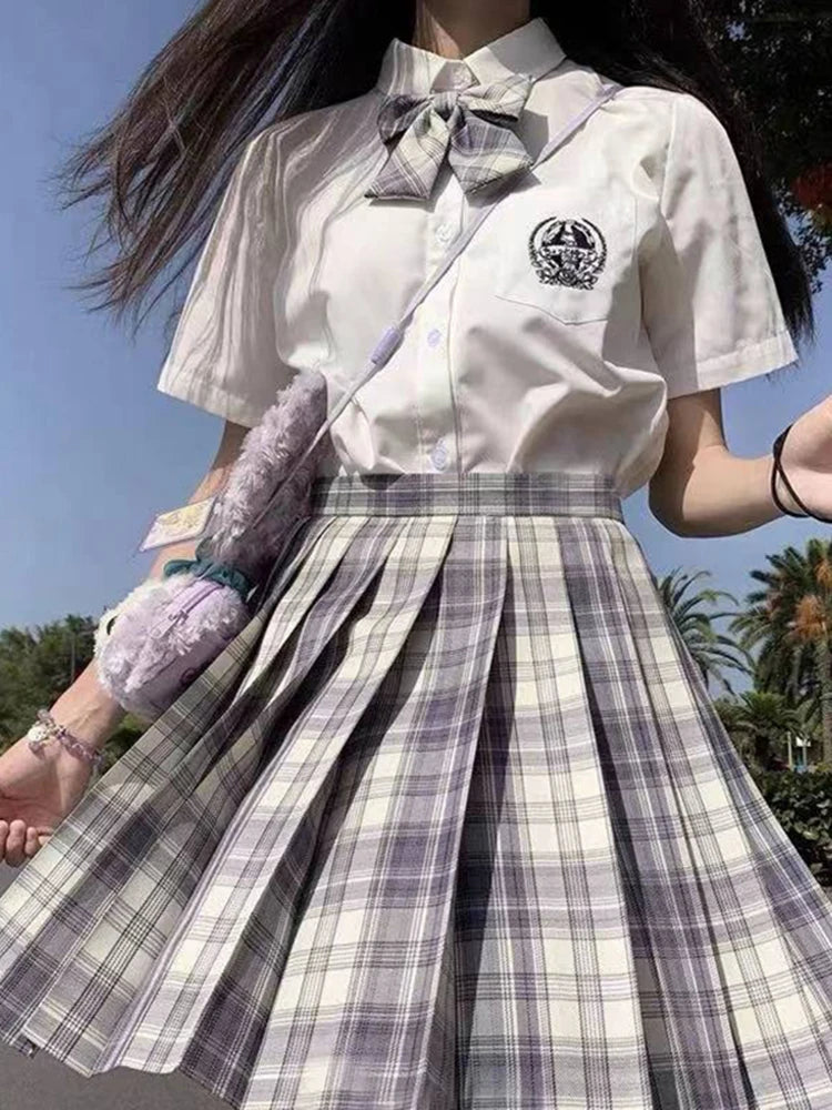 Plaid Pleated Skirt