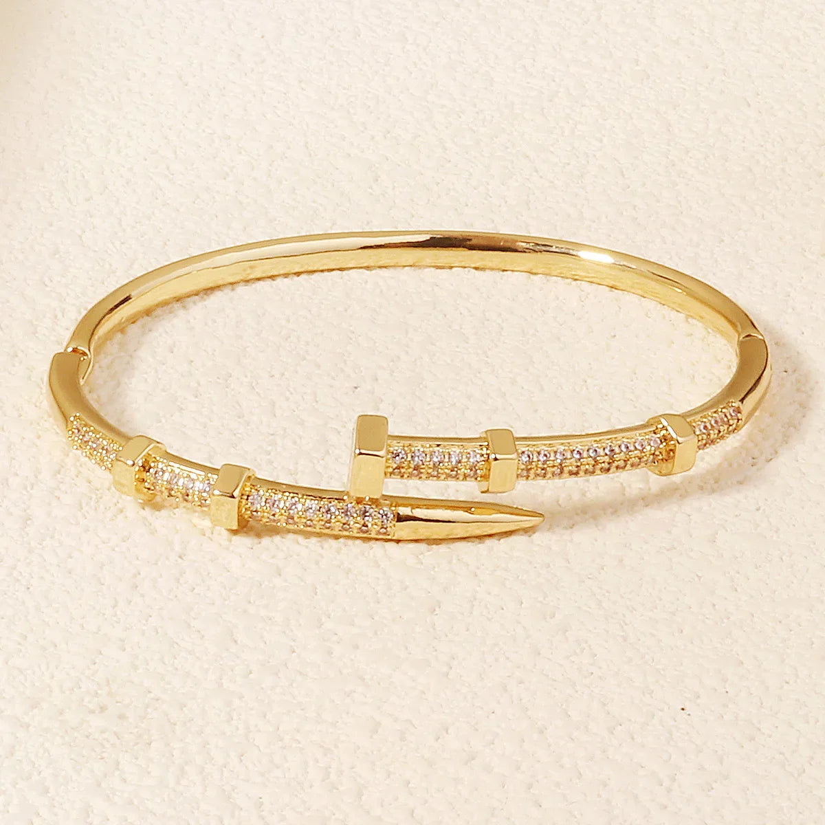 Nail Zircon Screw Bracelets