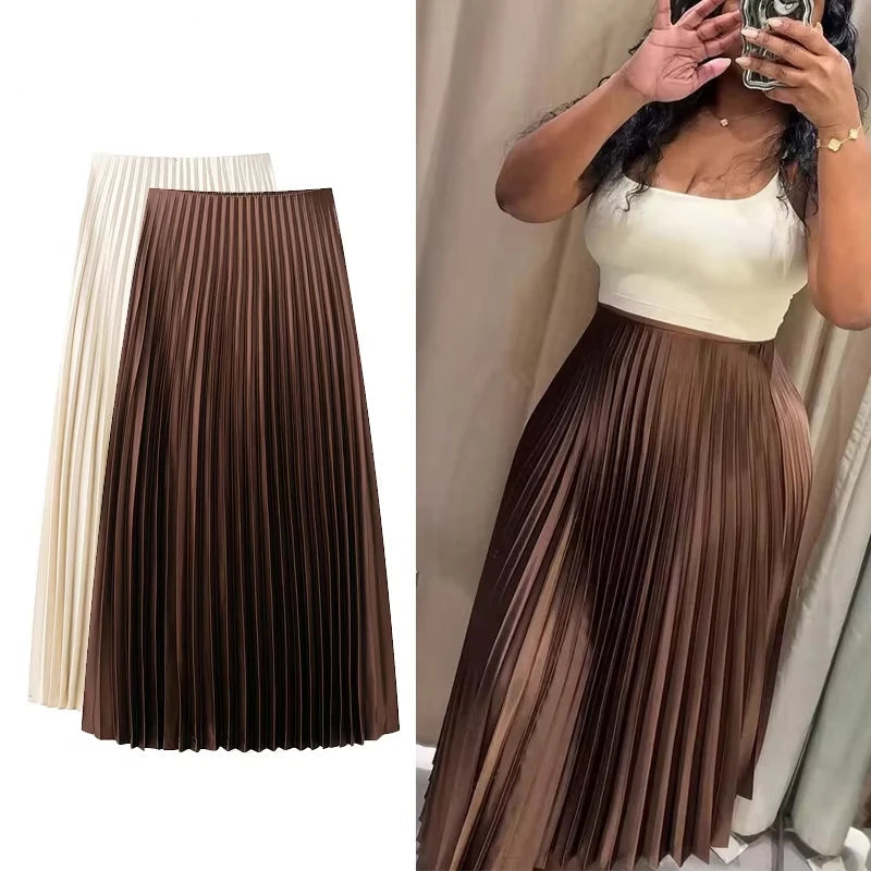 Pleated Ruffle Skirts