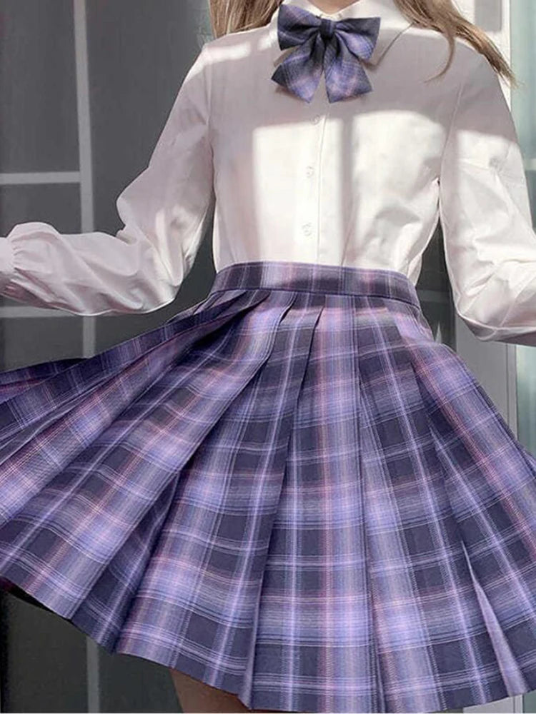 Plaid Pleated Skirt