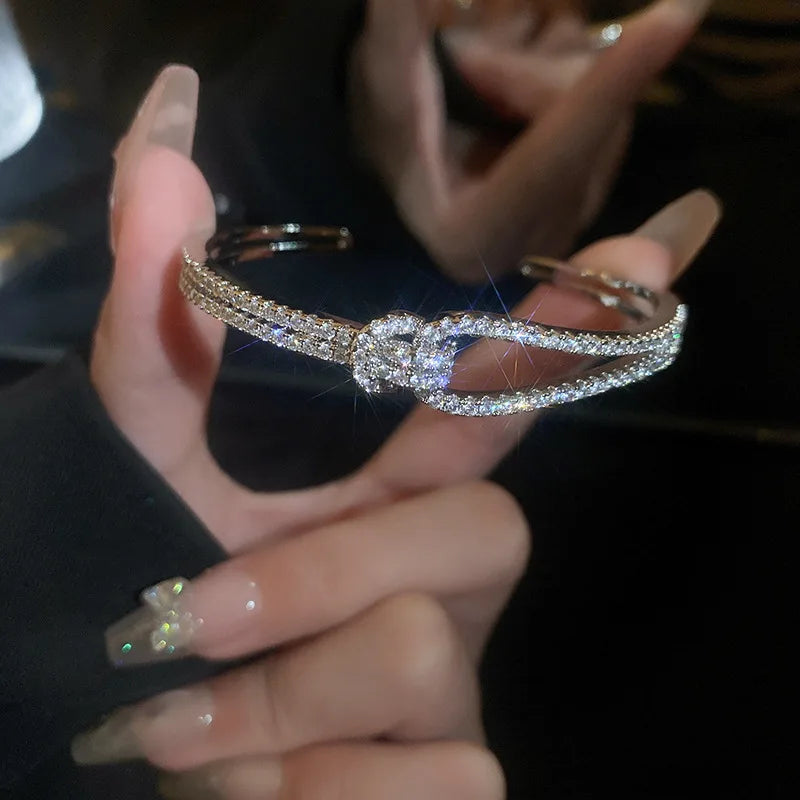 Zircon Knot Bracelet Bangles